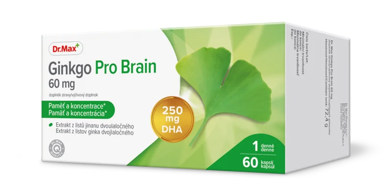 Dr. Max Ginkgo Pro Brain 1×60 cps, výživový doplnok