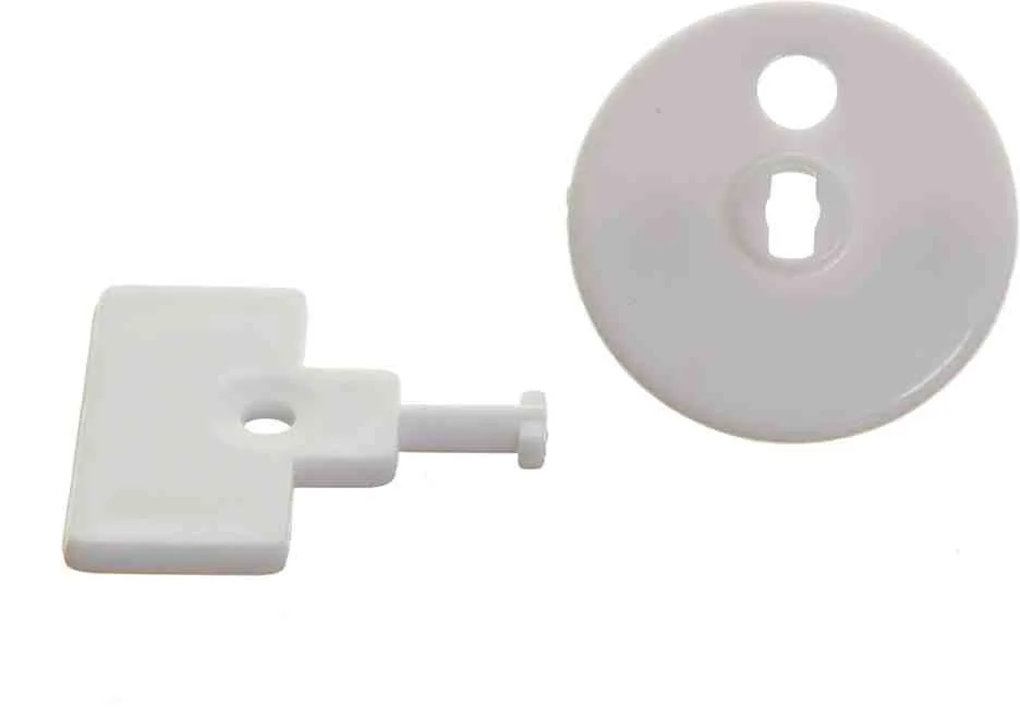 DREAMBABY Kryty na elektrickú zásuvku 12 ks + 4 kľúče 1×1 ks, ochrana zásuvky