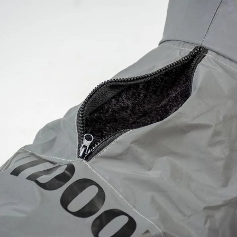 DUVO+ športový prší plášť z reflexnej látky pre psov XS 30cm sivý