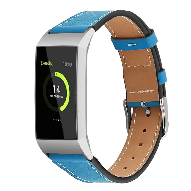 BStrap Leather Italy (Large) remienok na Fitbit Charge 3 / 4 blue