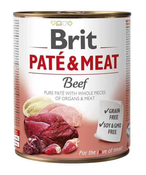 Brit Konzerva Paté & Meat Beef 800g 1×800 g, konzerva pre psy