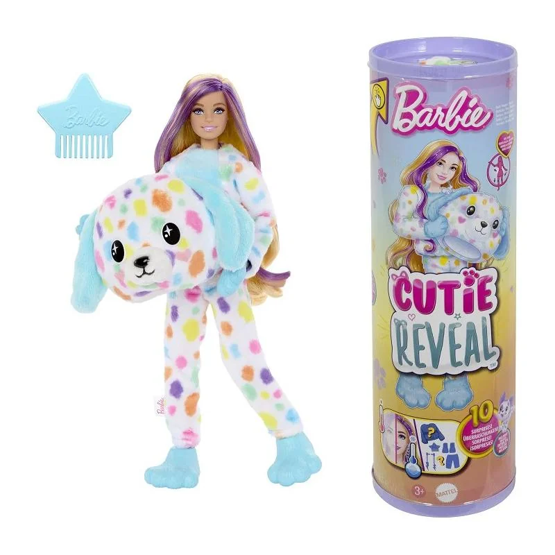 Barbie Cutie Reveal Barbie Farebné sny dalmatín s doplnkami a 10 prekvapení
