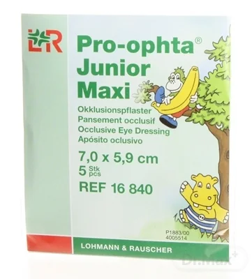 PRO-OPHTA JUNIOR MAXI OČNÉ KRYTIE nepriehľadné 1x5 ks