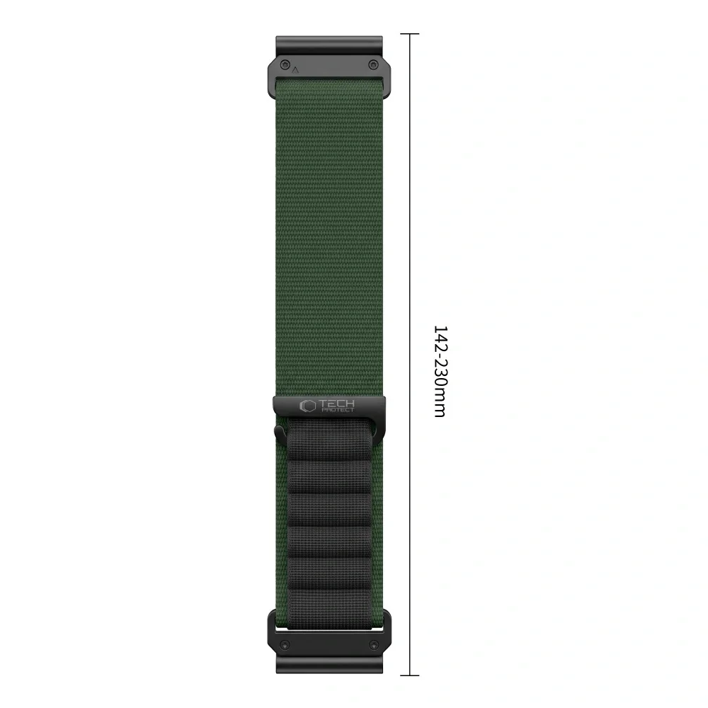 Tech-Protect Nylon Pro remienok Garmin QuickFit 26mm, green / black
