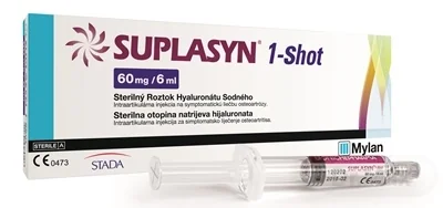 SUPLASYN 1-Shot viskoelastický materiál sterilný roztok hyaluronátu sodného 60 mg/6 ml, 1x6 ml
