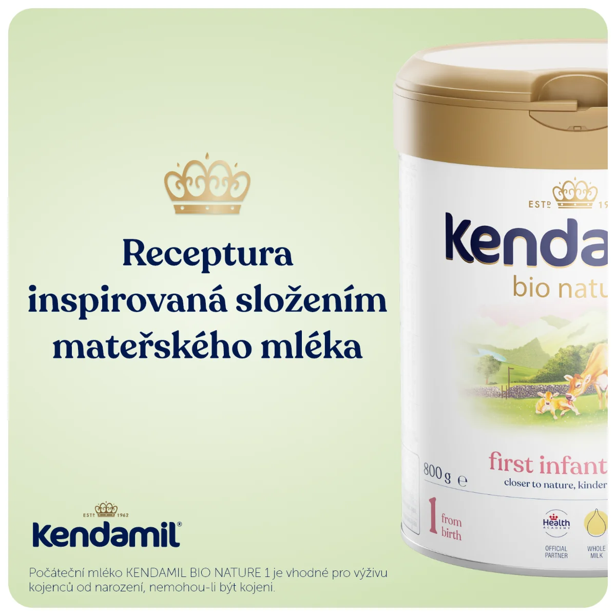 Kendamil BIO Nature 1 (800 g) 1×800 g, detská výživa
