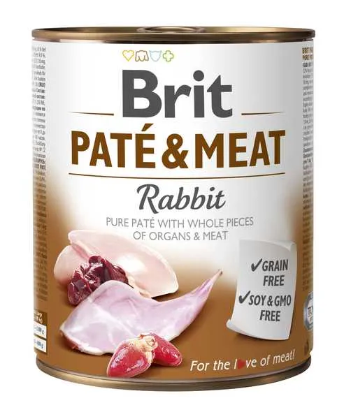 Brit Konzerva Pate & Meat Rabbit 800g