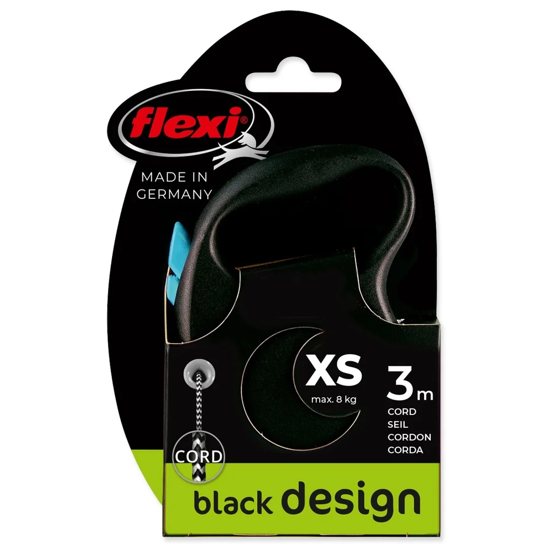 flexi Black Design XS lanko 3m modrá do 8kg