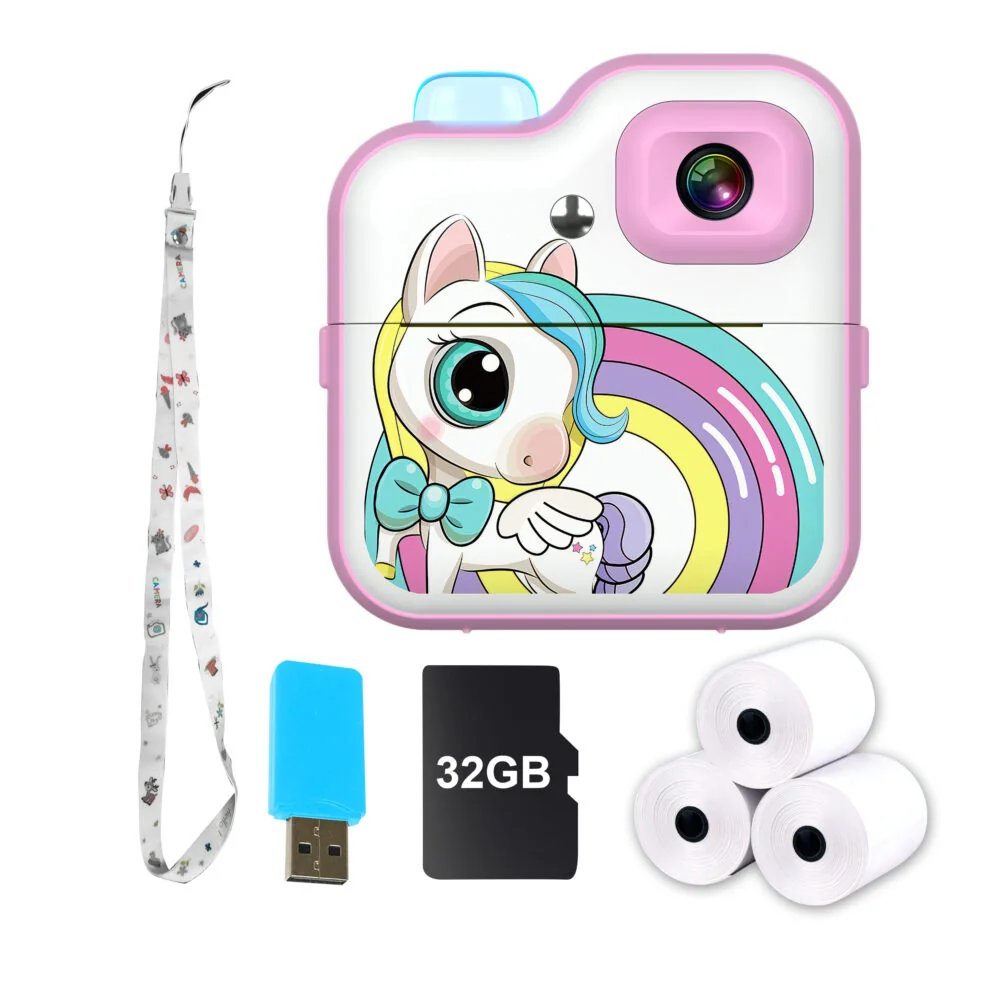 MG B2 detský instantný fotoaparát + 32GB karta, ružový