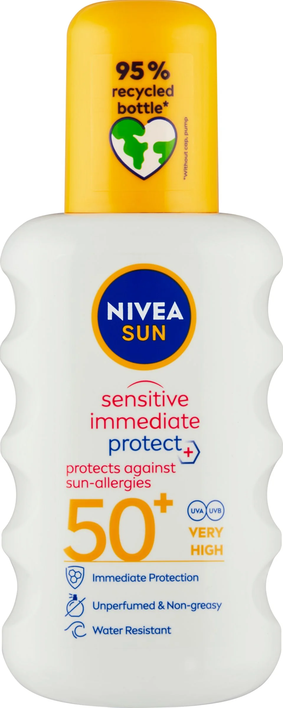 Nivea Sun Sprej na opaľovanie Sensitive OF50+ 1×200 ml, sprej na opaľovanie