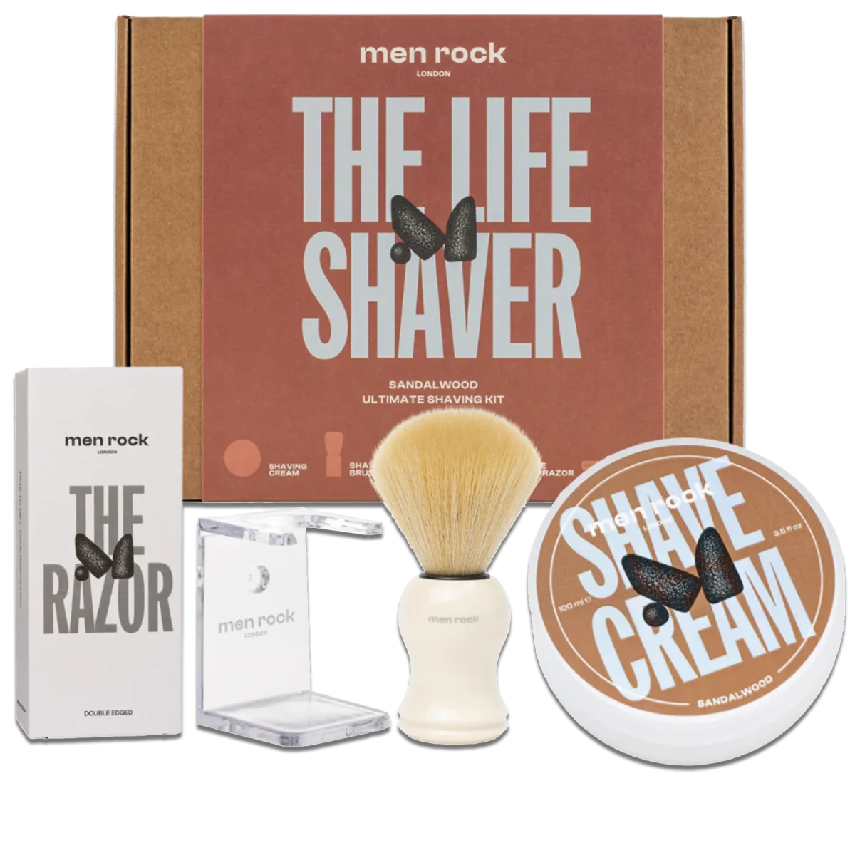 Kompletná súprava na holenie pre mužov Men Rock The Life Shaver Sandalwood