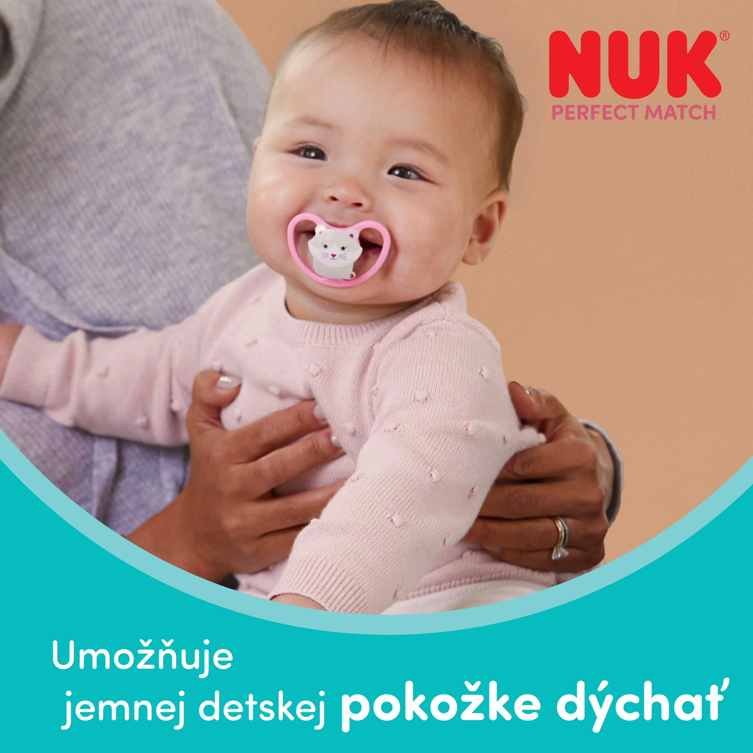 NUK cumlík Perfect Match AIR CAT 6-18m 1 ks