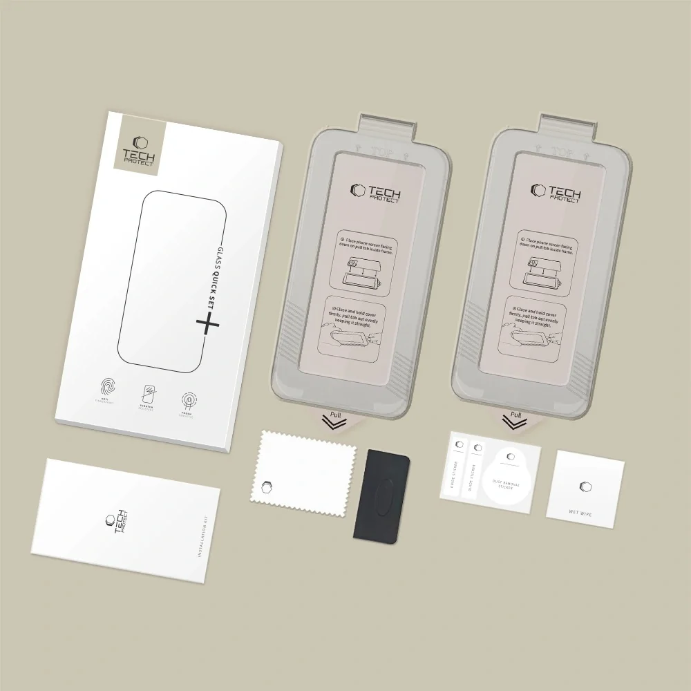 Tech-Protect Quick Set 2x ochranné sklo na Samsung Galaxy S26 Plus, čierne erne