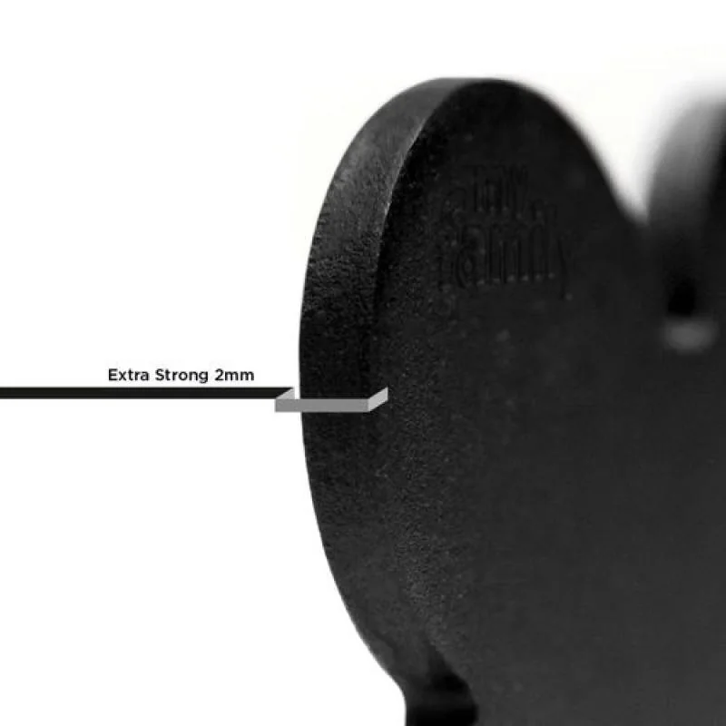 MF BIG HEART ALUMINUM BLACK 3,1x3,76 cm gravírovateľný prívesok