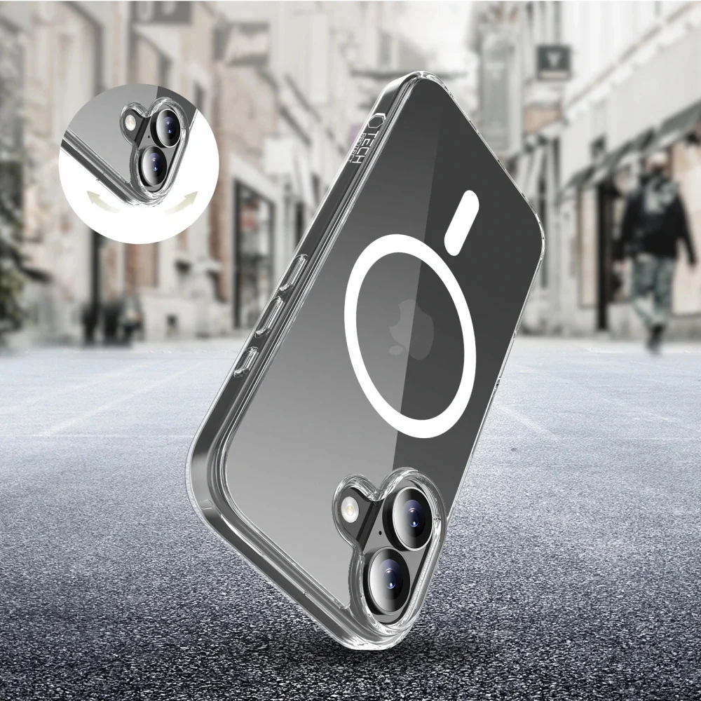 Tech-Protect FlexAir Hybrid MagSafe kryt na iPhone 17, priesvitný