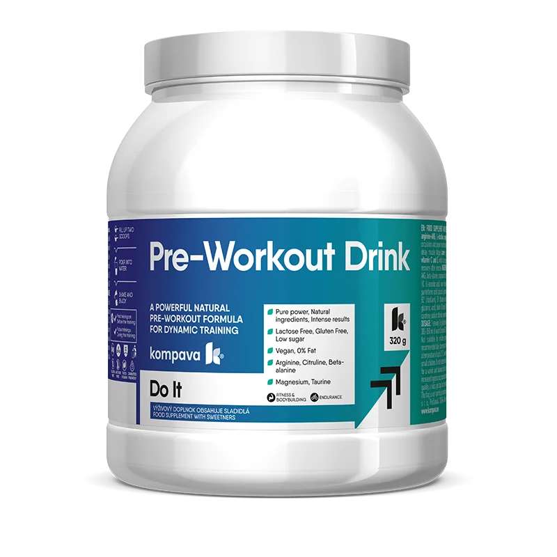 KOMPAVA Pre-workout Drink pomaranč-limetka 320 g
