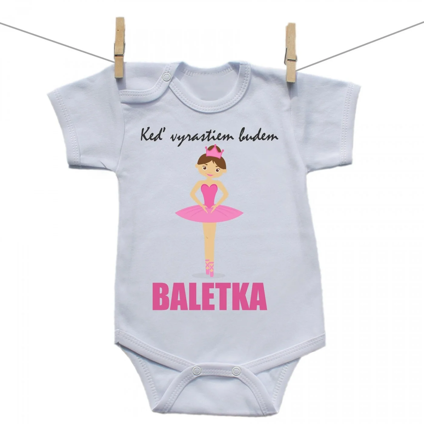 Boodyy Body s krátkym rukávom Keď vyrastiem budem baletka Veľkosť: 86