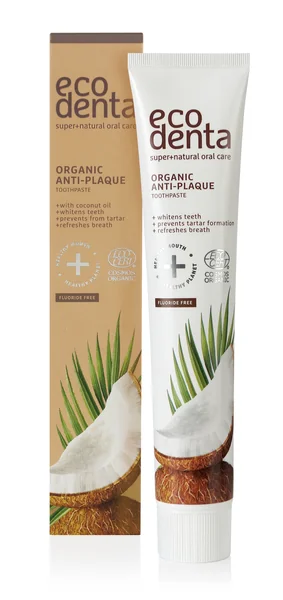 Ecodenta Certifikovaná BIO zubná pasta PROTI POVLAKU s kokosovým olejom 1×75 ml, zubná pasta