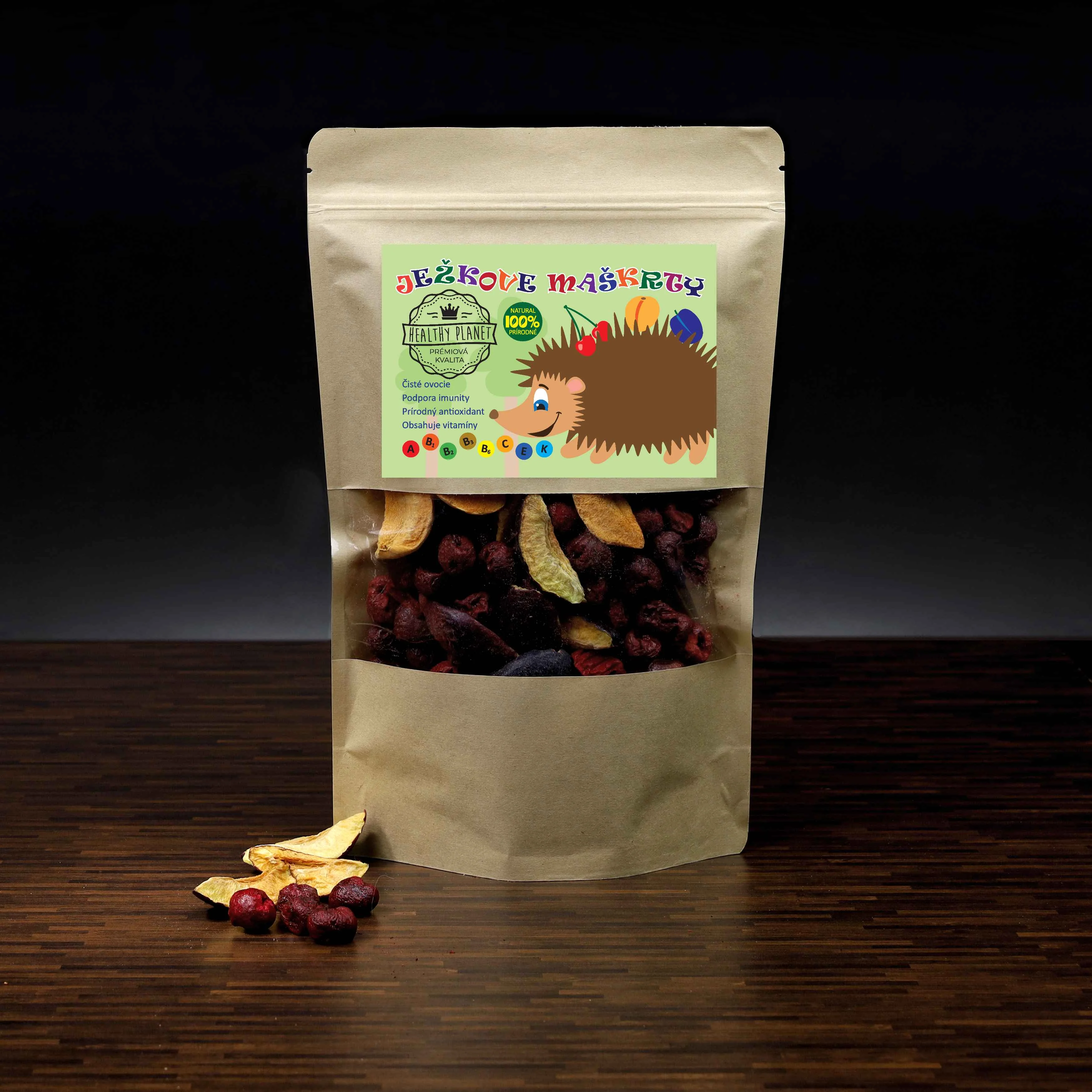 Healthy Planet Ježkove maškrty 1×100 g, sušené ovocie