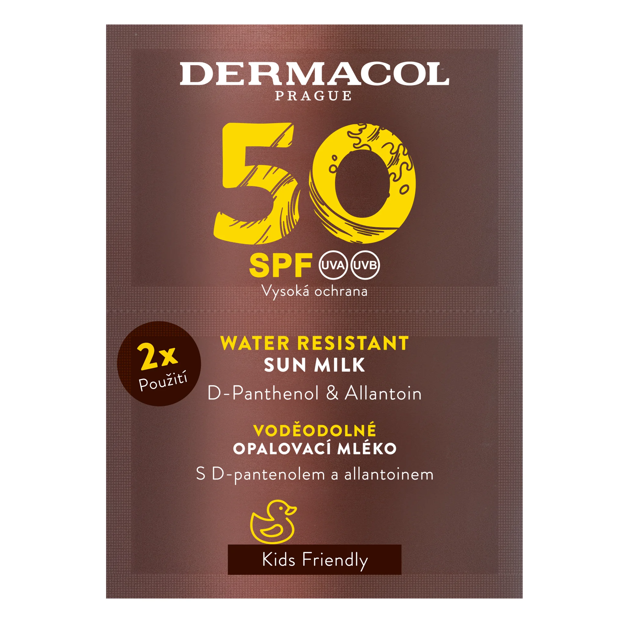 Dermacol SUN Mlieko na opaľovanie SPF 50 1×16 ml, opaľovacie mlieko