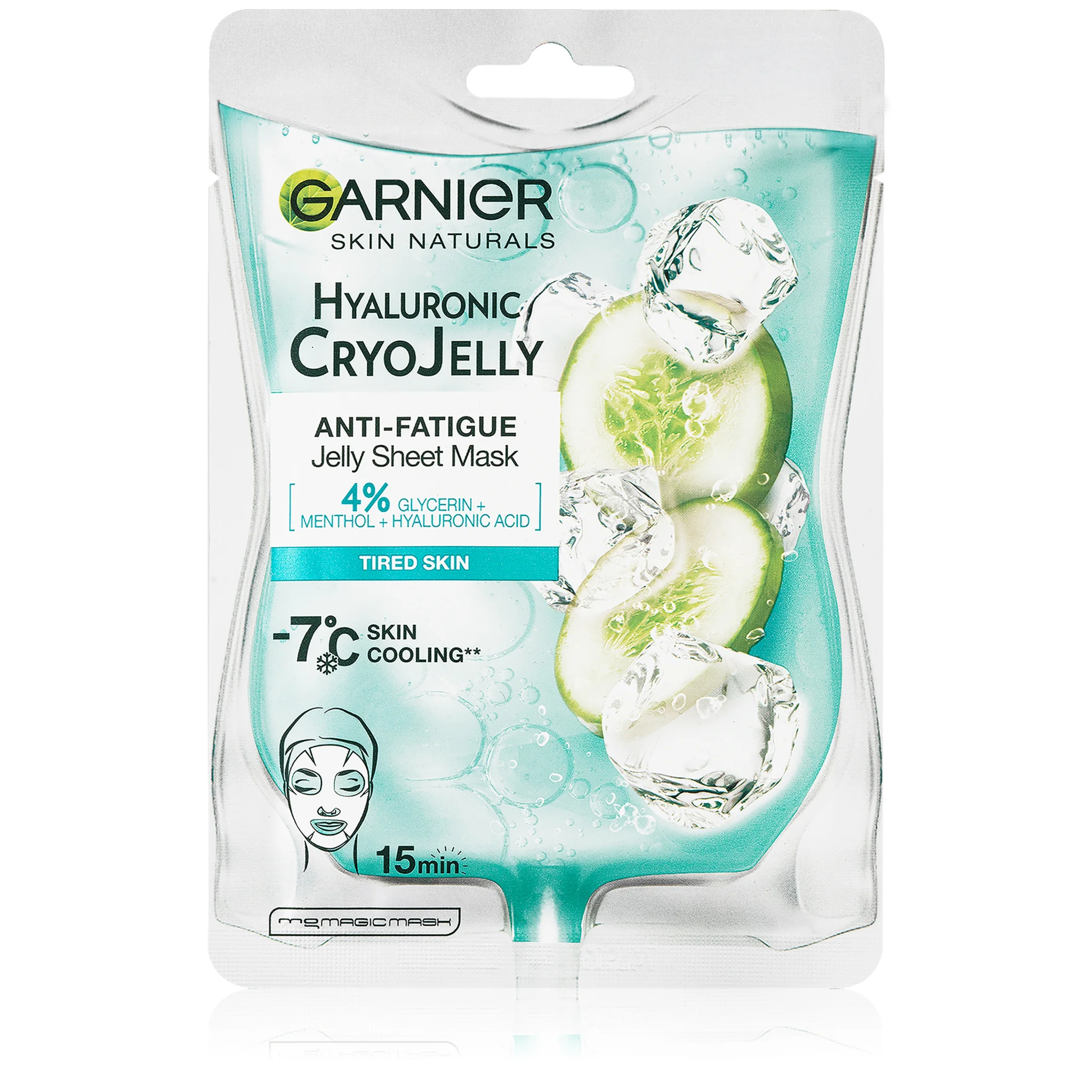 Garnier Cryo Jelly textilná pleťová maska s chladivým efektom -7 °C, 27 g 1×27 g, pleťová maska