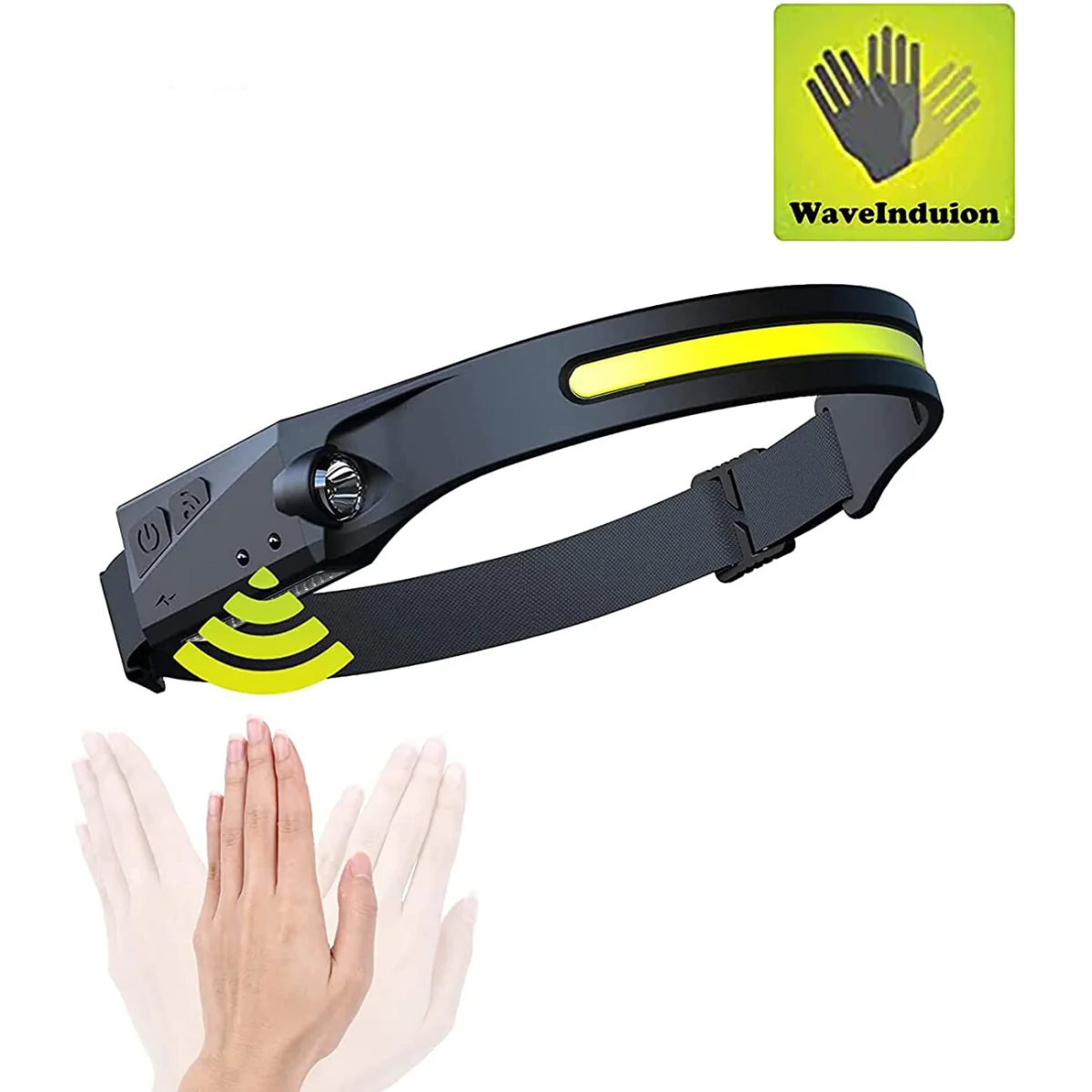 MG Headlamp čelovka 1200mAh 350lm, čierna