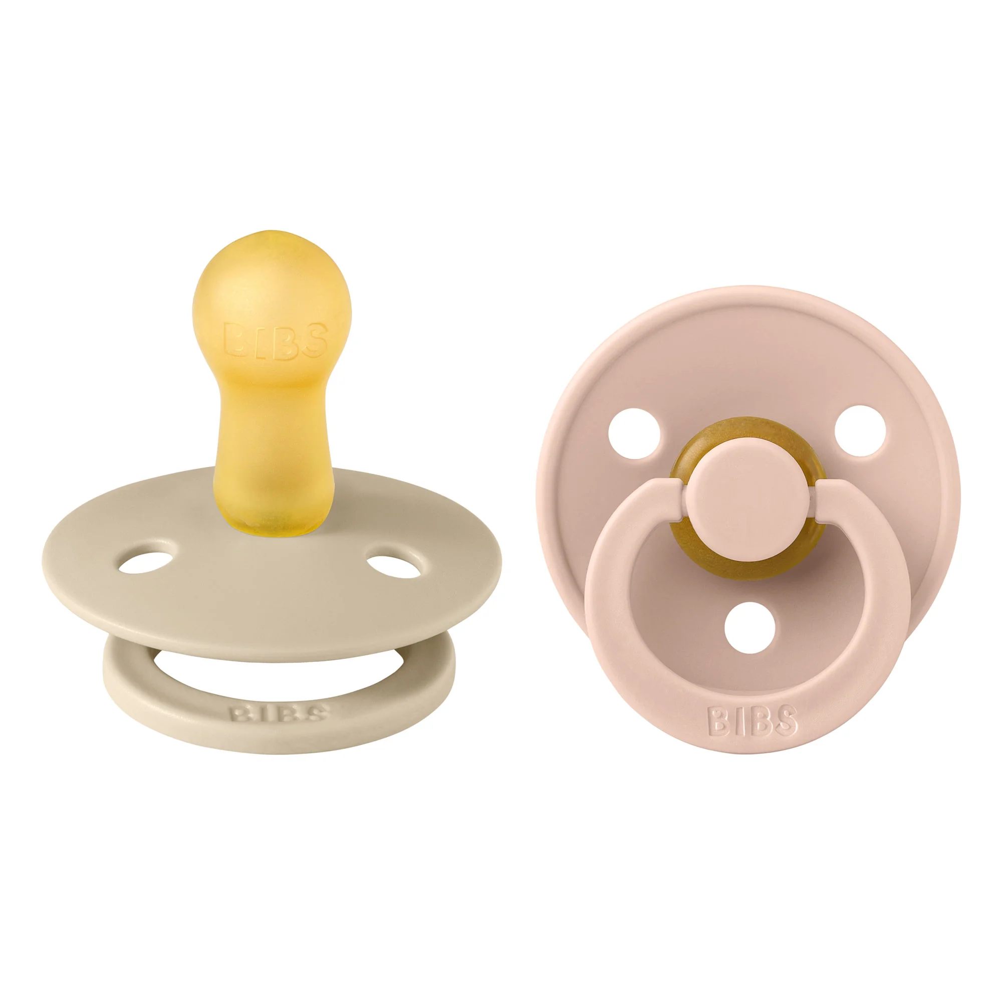 BIBS Colour cumlíky z prírodného kaučuku 2ks veľkosť 2 - Vanilla / Blush