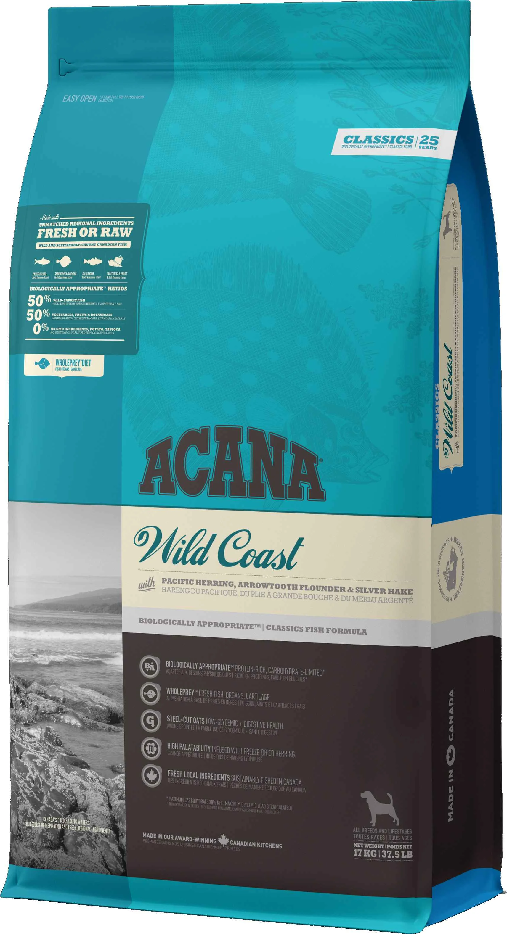 ACANA WILD COAST 14,5 KG CLASSICS A.U.V. 1×17 kg, krmivo pre psy