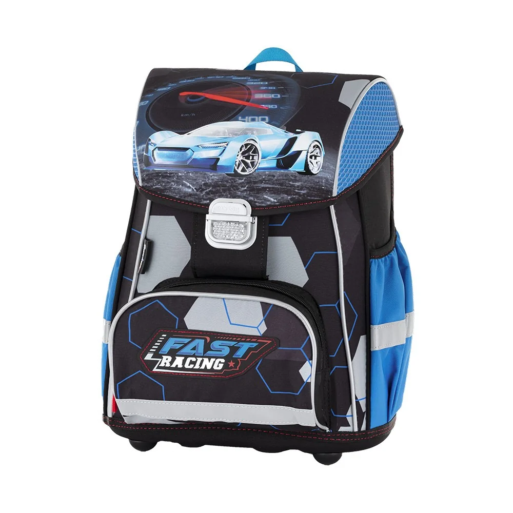 Školský batoh PREMIUM auto modrý, ergonomický