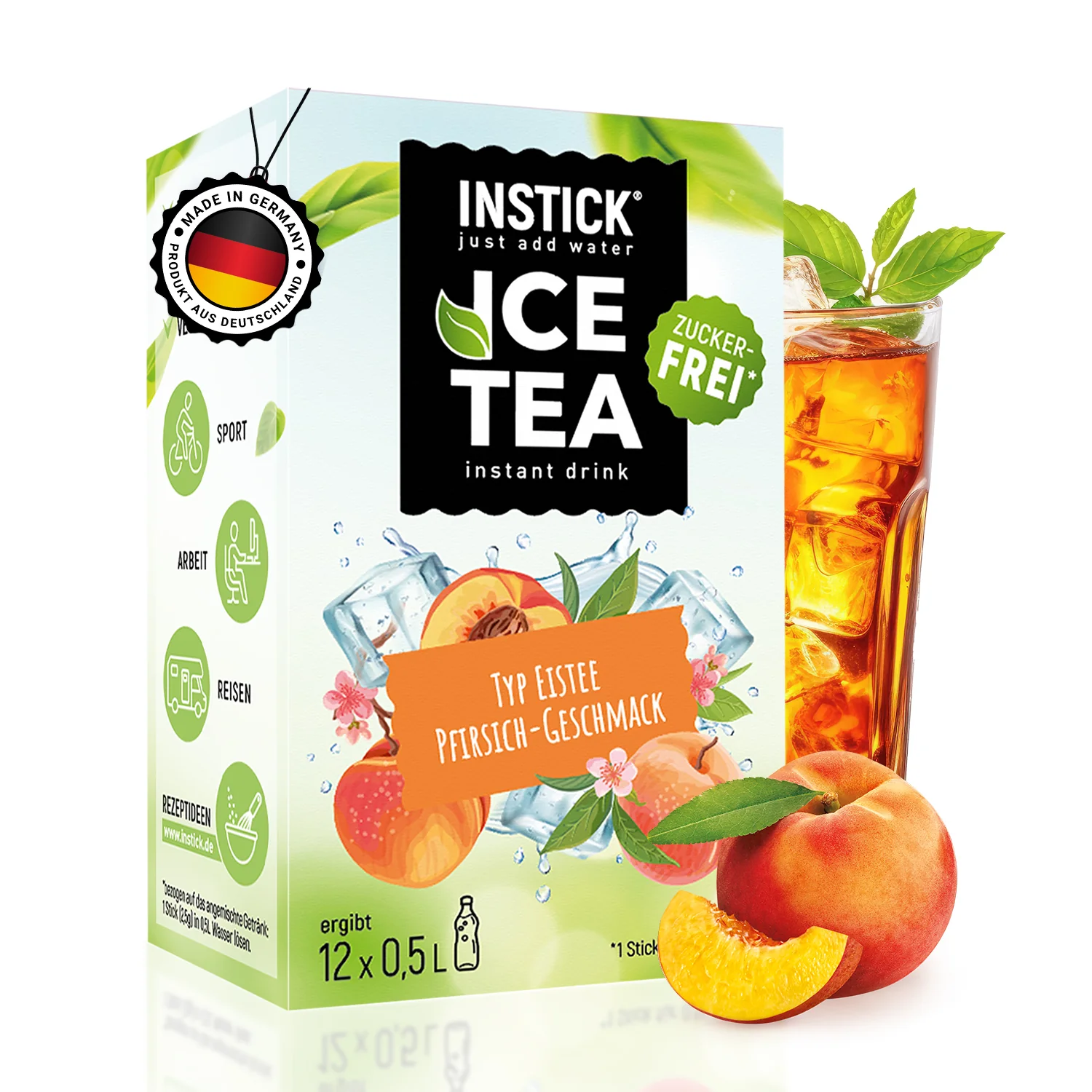 Ice Tea & Ovocný mix – akciový set instantných nápojov bez cukru 120 stickov na prípravu 60-120 lit nápoja bez cukru s vitamínom C