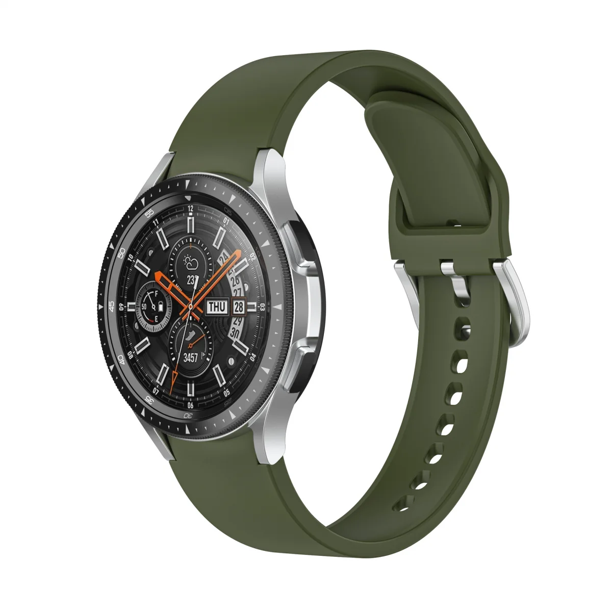 Bstrap Silicone remienok na Samsung Galaxy Watch 4 / 5 / 5 Pro / 6 olive green