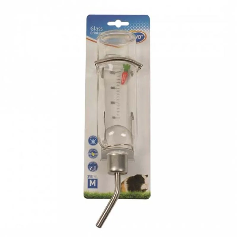 DUVO+ Sklenená napájačka pre drobné hlodavce -M  355ml
