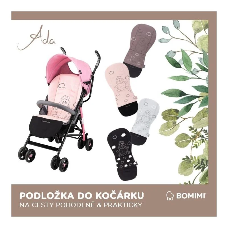 BOMIMI - ADA Podložka do kočíka OVEČKA black