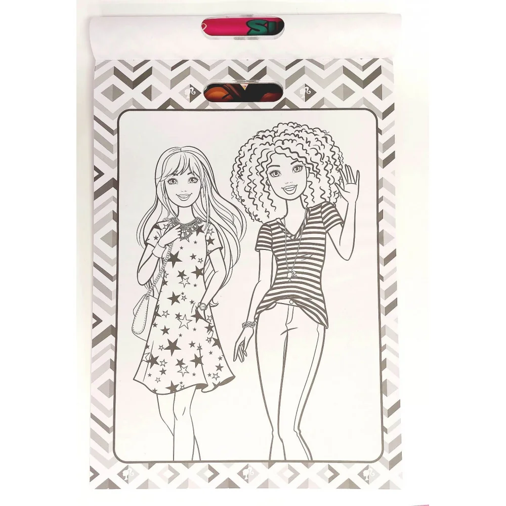 Omaľovánka + samolepky Barbie  A3 32 str.  -Disney