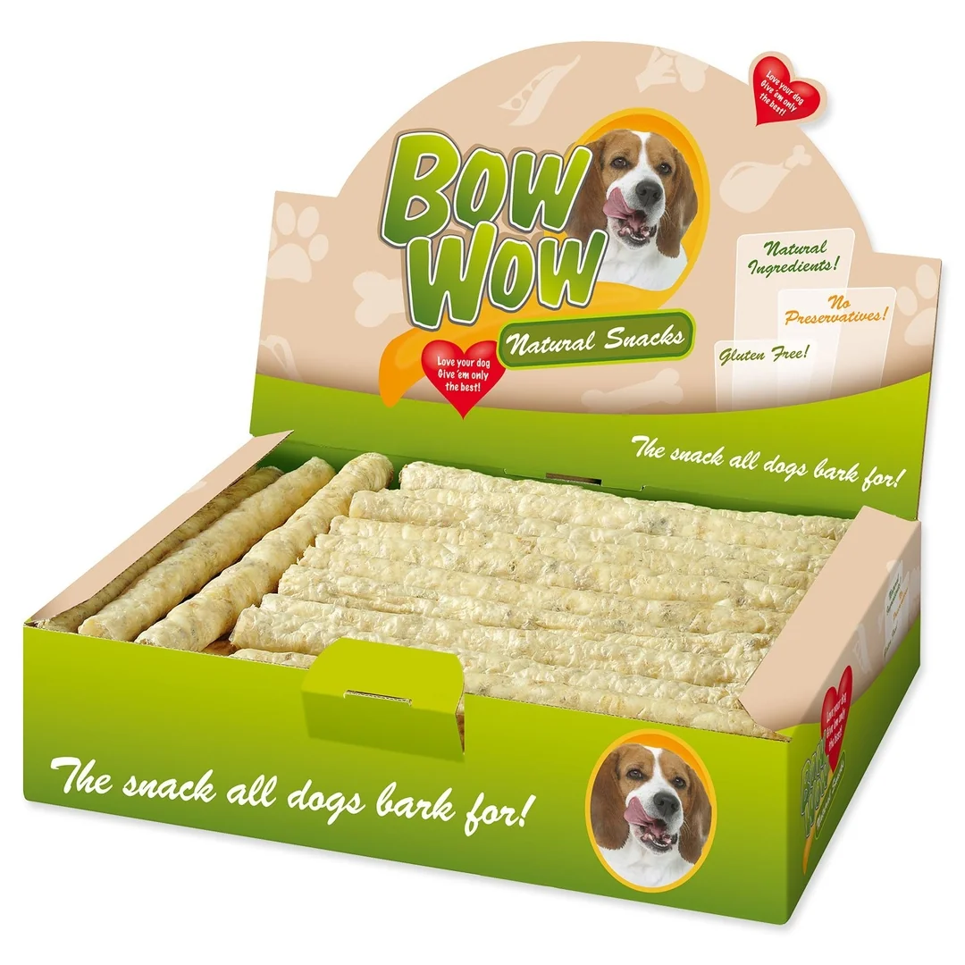 Pochúťka Mira Mar Bow Wow Natural, hovädzie a držky, tyčinky 50ks