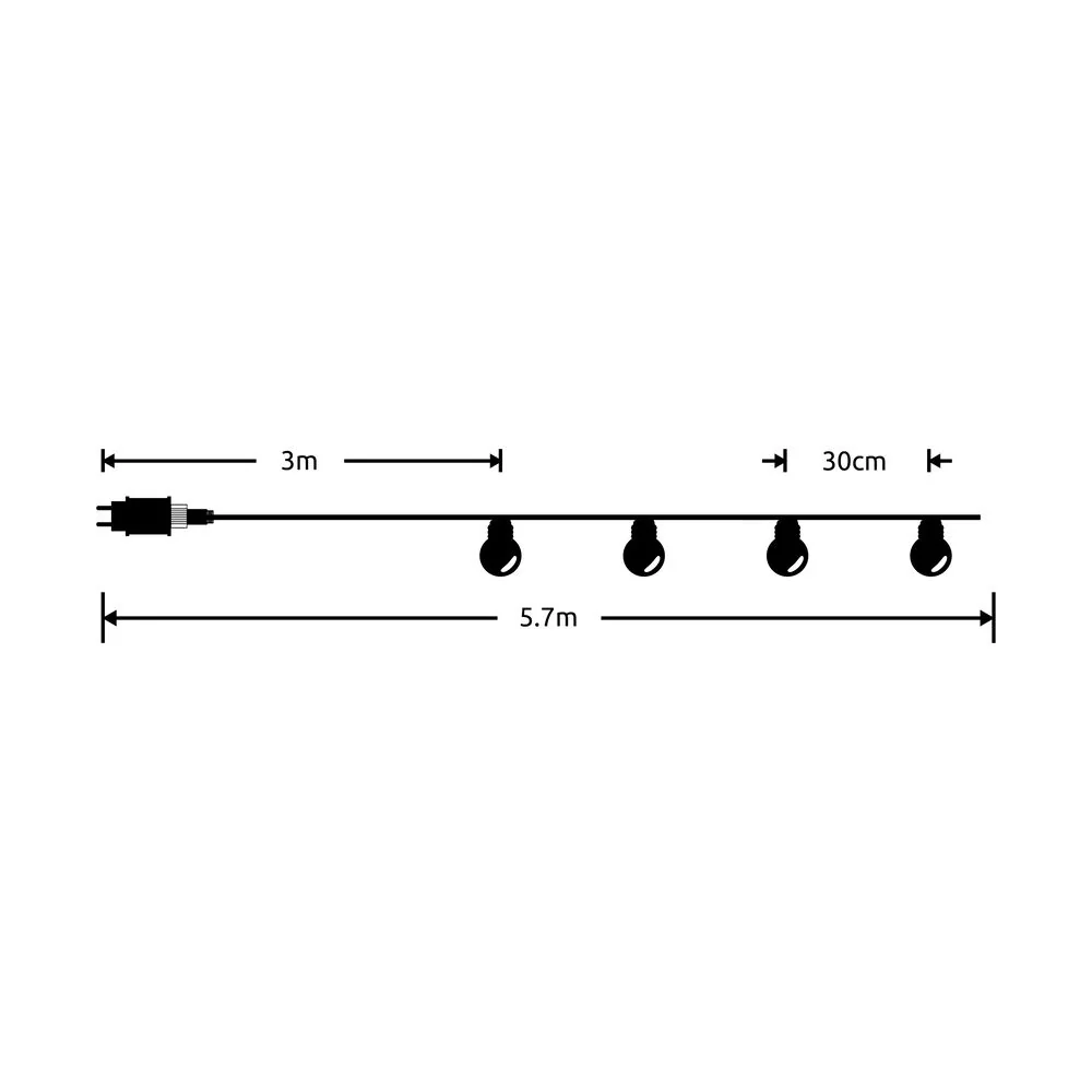 Modee Lighting LED dekorácia 10 LED 3 m teplá biela