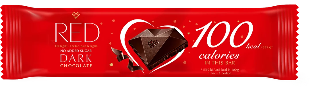 RED Horká čokoládová tyčinka 1×26 g, čokoládová tyčinka