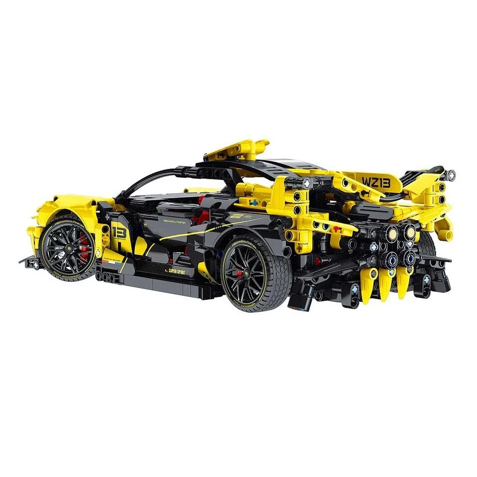 Športové auto žlté mechanická stavebnica 1103 dielikov