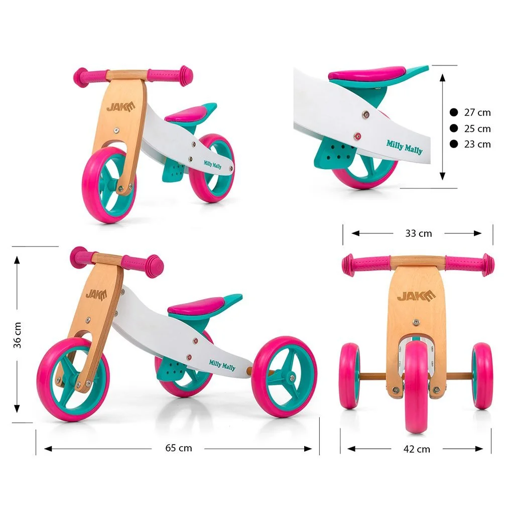 Detské multifunkčné odrážadlo bicykel 2v1 Milly Mally JAKE