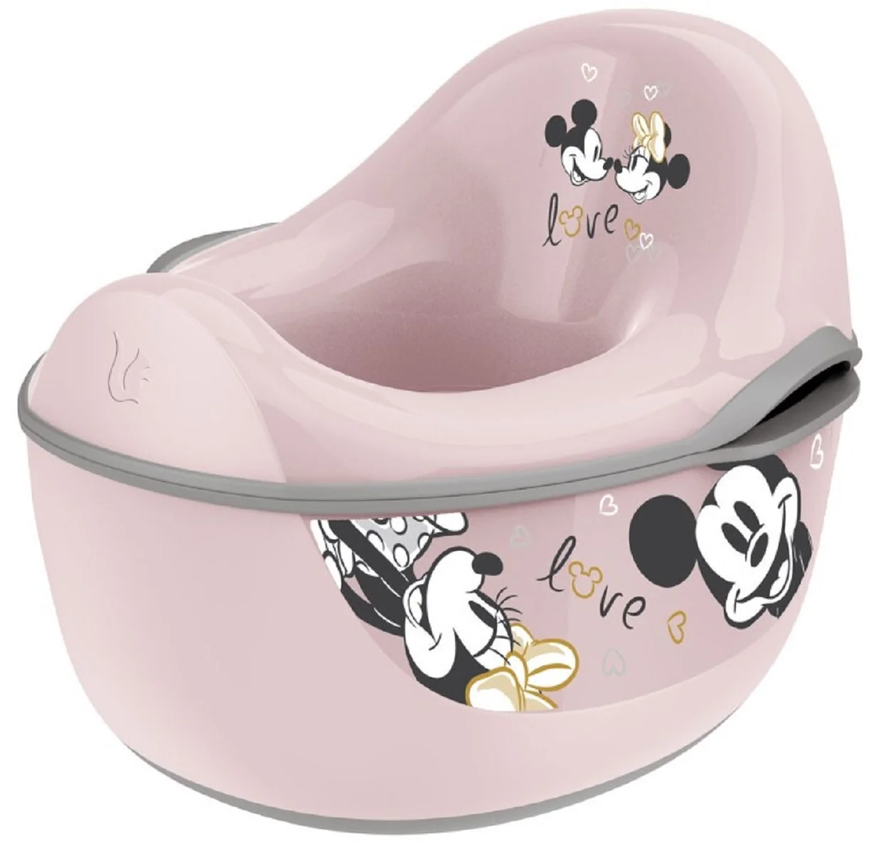 Nočník Minnie Mouse 4 v 1 s protišmykom - púdrovo ružový