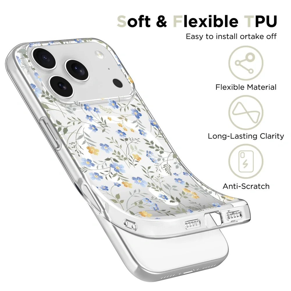 Tech-Protect FlexAir MagSafe kryt na iPhone 17 Pro Max, spring flowers