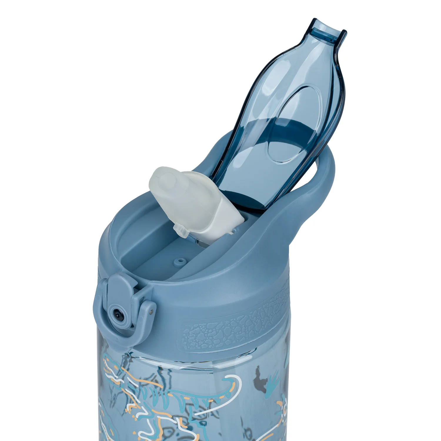 Baagl Tritanová fľaša na nápoje so slamkou Dino 500 ml 500 ml, Tritan