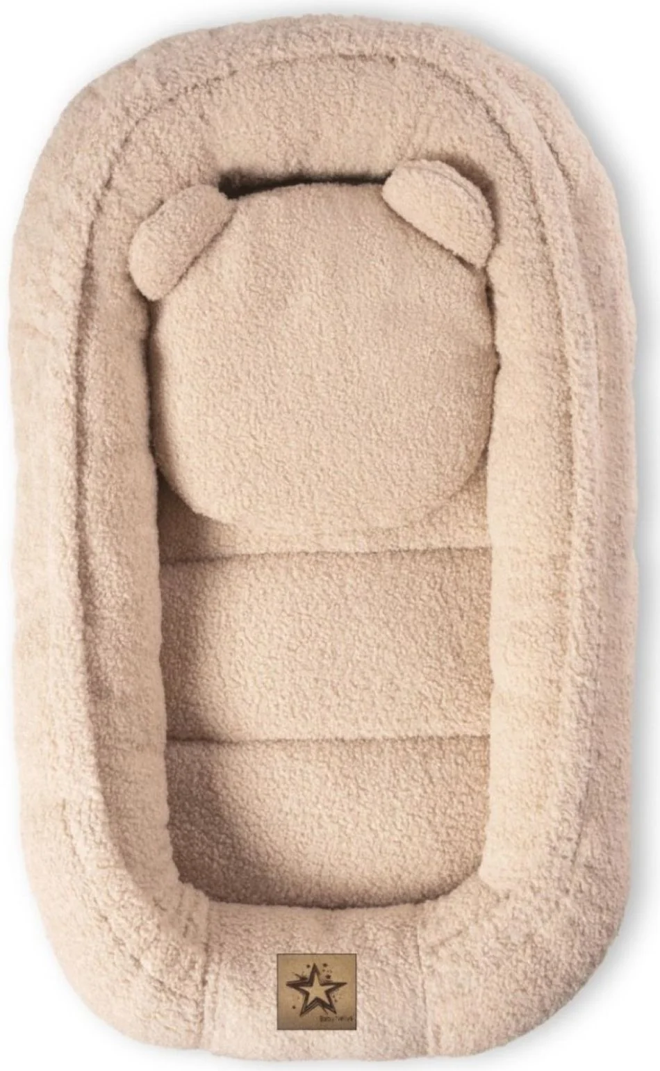 Obojstranné hniezdočko s vankúšikom Teddy Bouclé - béžové 