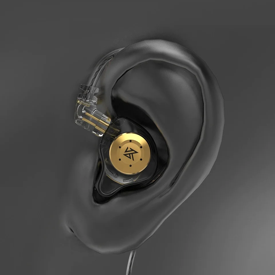 KZ EDX Pro dynamické HiFi slúchadlá do uší, čierne