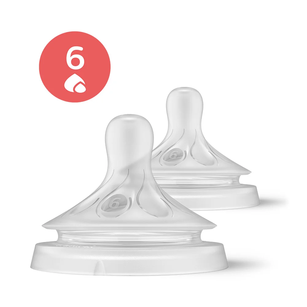 Philips AVENT Cumlík Natural Response 6 na kašu 1×2 ks, cumlíky na fľaše