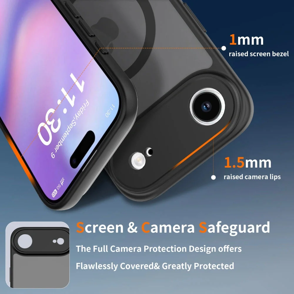 Tech-Protect BasicMag MagSafe kryt na iPhone 17 Air, čierny
