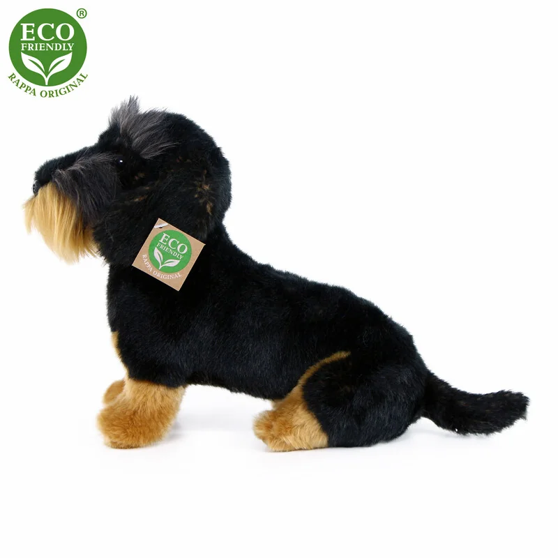 RAPPA - Plyšový drsnosrstý jazvečík sediaci 30 cm ECO-FRIENDLY