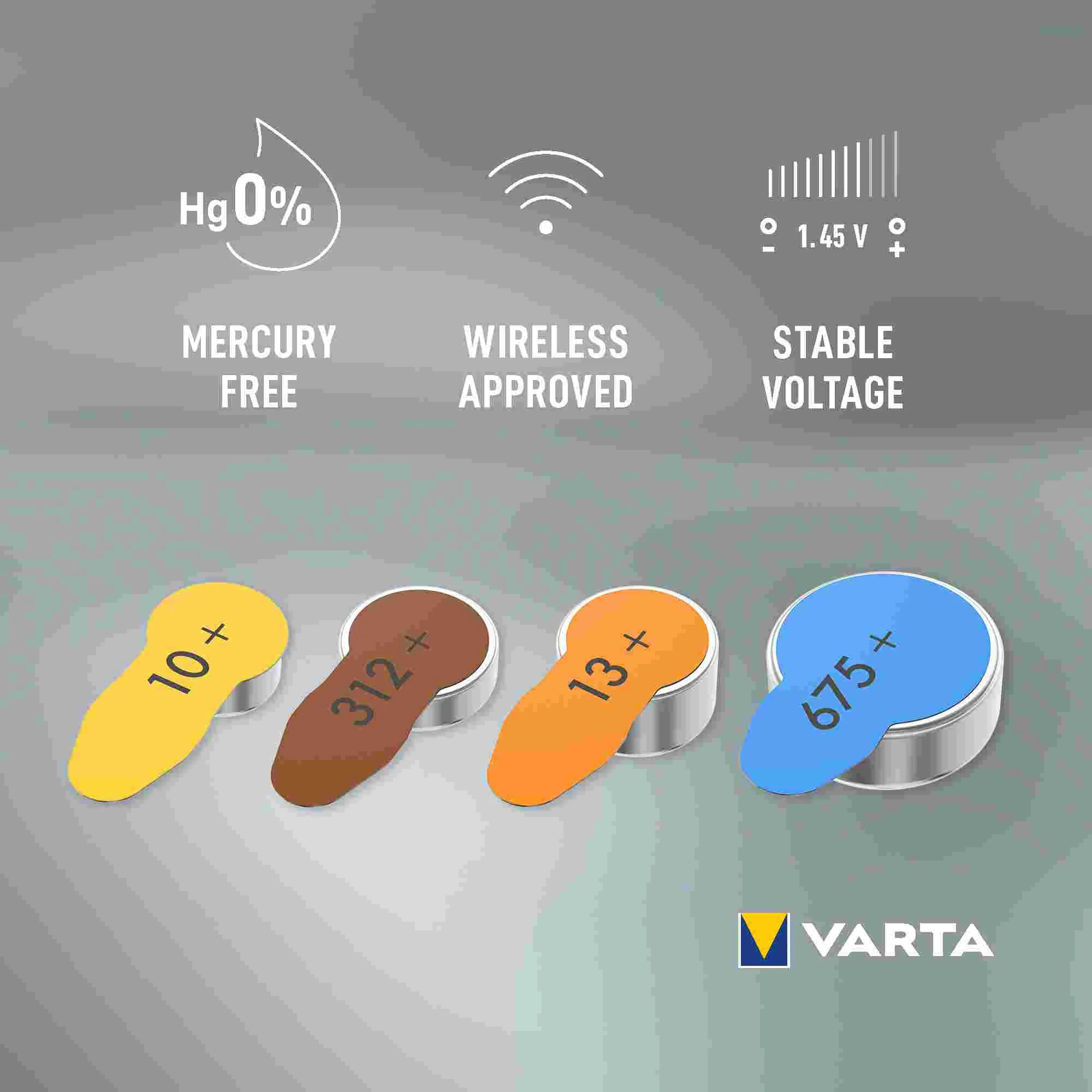 VARTA Hearing Aid Battery 312 BLI 6 1×6 ks, batérie do načúvacích prístrojov