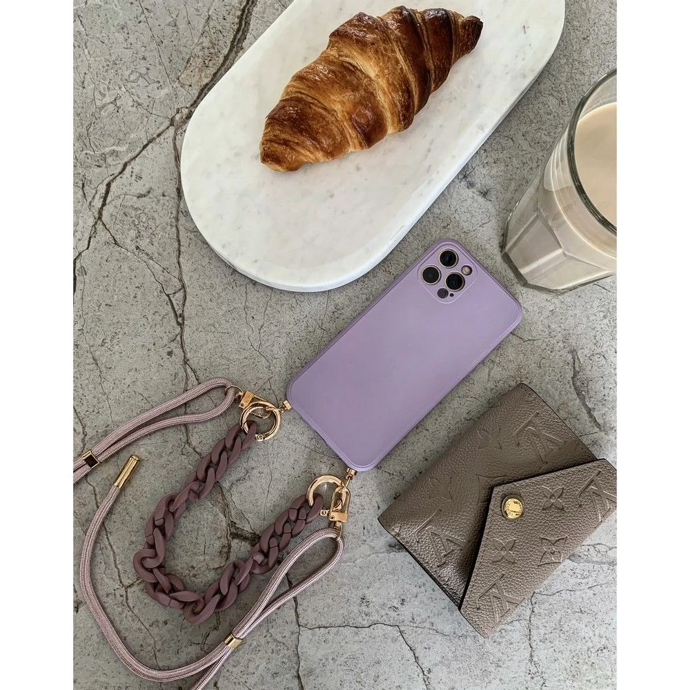 Tech-Protect Icon Chain kryt na iPhone 12 Pro, fialový