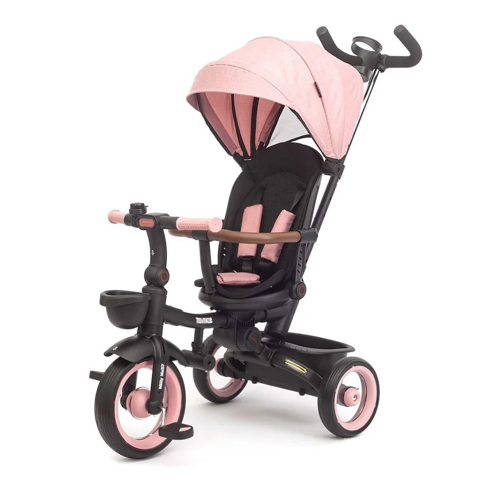 Luxusná detská trojkolka s osvetlením Milly Mally Twinkle pink ,